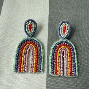 The Tiny Tassel Rainbow Beaded Earrings!